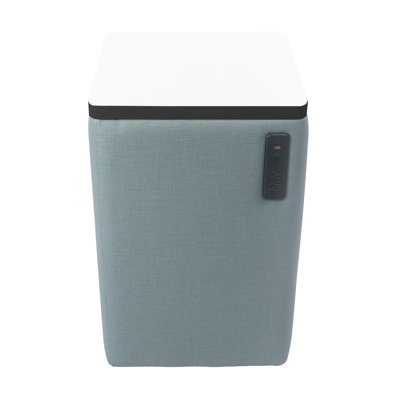Pro Series Upholstered Square Ottoman Table with Tech Panel