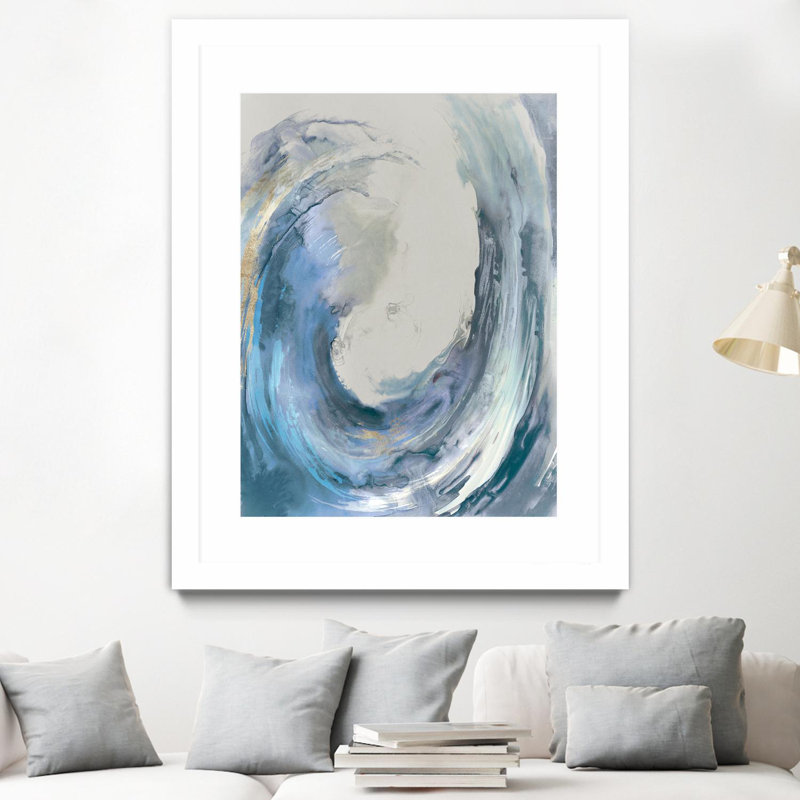 Water Collar 'mat et encadré, L 30 po x H 40 po, Cadre blanc
