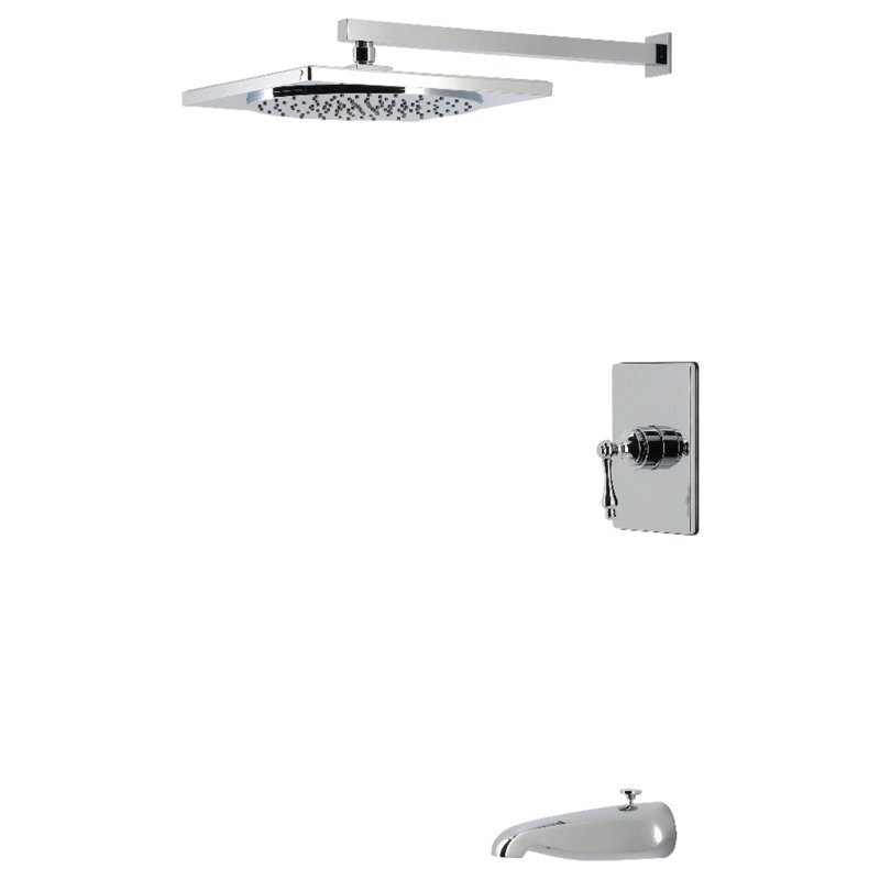Kingston Brass Restoration Single-Handle Pressure Balanced Tub and Shower Faucet, Polished Chrome