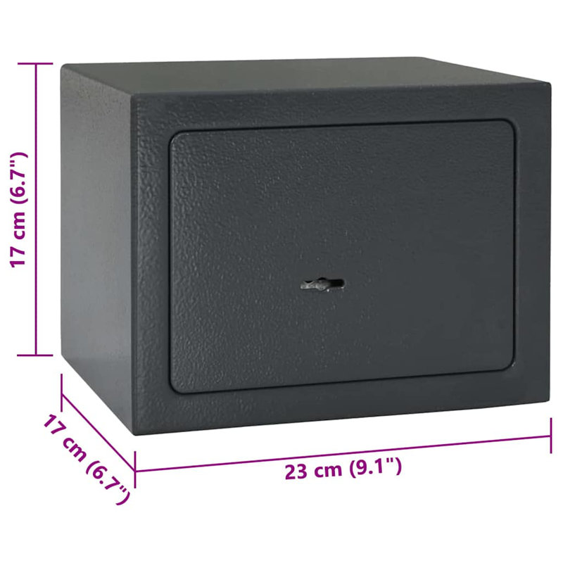 Safe Box Lock, 17cm H x 17cm W x 23cm D