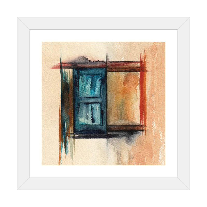 « Lines VII » par Marco Gonzalez-impression, Blanc, Papier encadré blanc, H 24 po x l 24 po x p 1 po