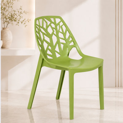 Edgington Lightweight Stacking Accent Dining Chair for Indoor & Outdoor