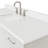 Moille 61" Single Bathroom Vanity in White, with 1.5 Pure White Quartz Top, Rectangle Sink-1390724009-1375452005