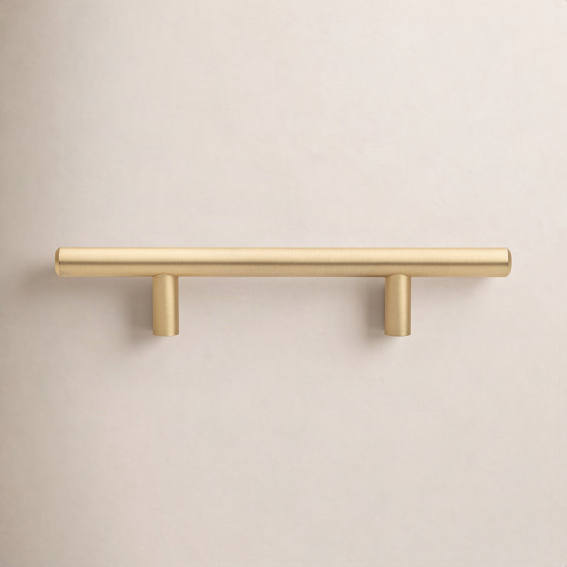 Poignée barre Roman, Or satiné, 3"