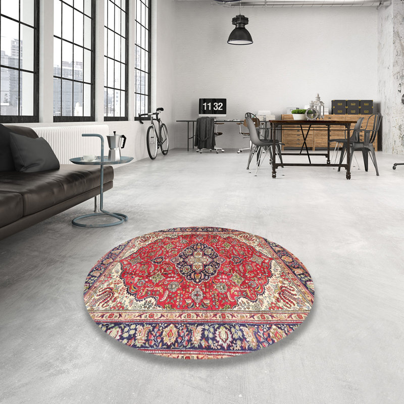 Ayse Oriental Indoor Rug, Round 6'