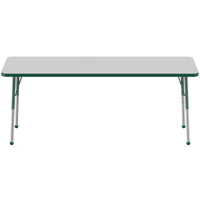 Rectangle T-Mold Adjustable Height Activity Table