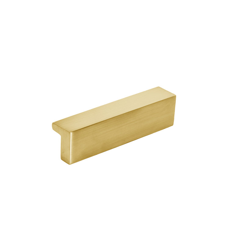 Cabinet Finger Edge Pull, Satin Brass, 1.26"