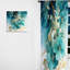 Mystique Mirage I - rideau obscurcissant abstrait fractal sarcelle - bleu sarcelle - 1 panneau-107831253