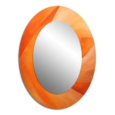 Tangerine Twist Spriral - Modern Oval Wall Mirror