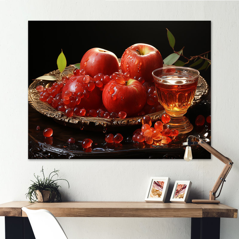 «Judaism Rosh Hashanah Apple Radiance I», reproduction sur toile, Toile tendue, H 34 po x l 44 po x P 1,5 po