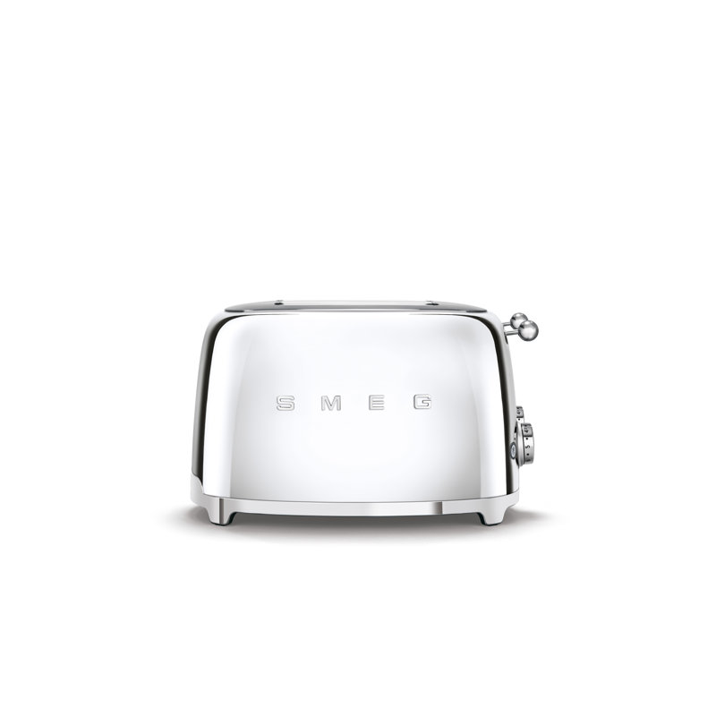 Smeg TSF03 50s Style Retro Four Slice Toaster, Chrome