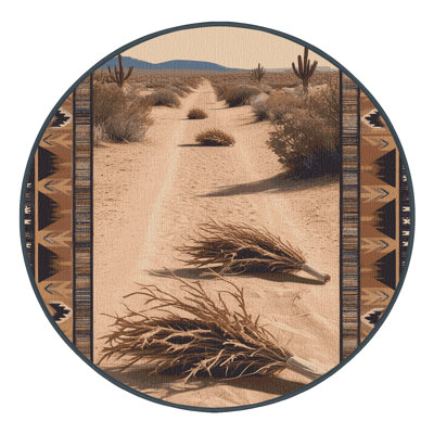 Washable Tumbleweed Trails Southwestern Area Rug