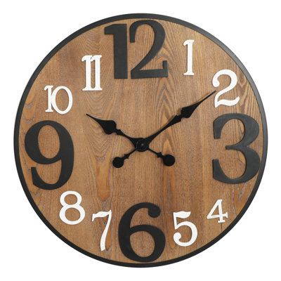 Kynlee Wood 24" Wall Clock