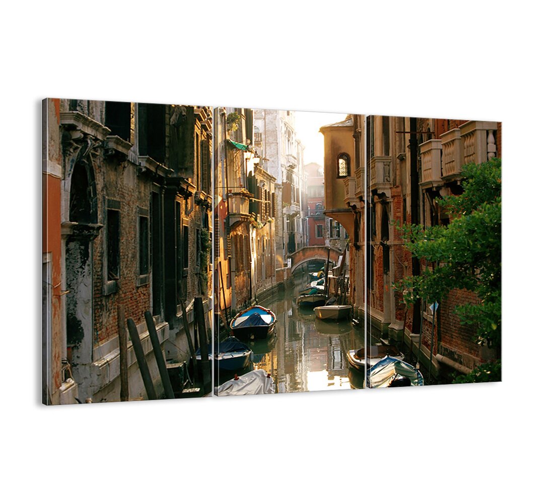 3-tlg. Leinwandbilder-Set - Fotografie „In a Venetian Alley”