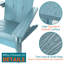 Ensemble de 4 chaises Adirondack modernes en plastique pour l'extérieur avec support pour tasses Aurra-69850202