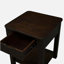Table de bout 20 po en MDF brun foncé avec tiroir