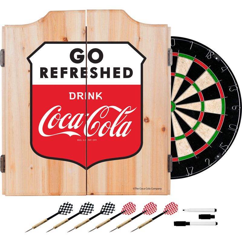 Ensemble de jeu de fléchettes et d'armoires Coca Cola