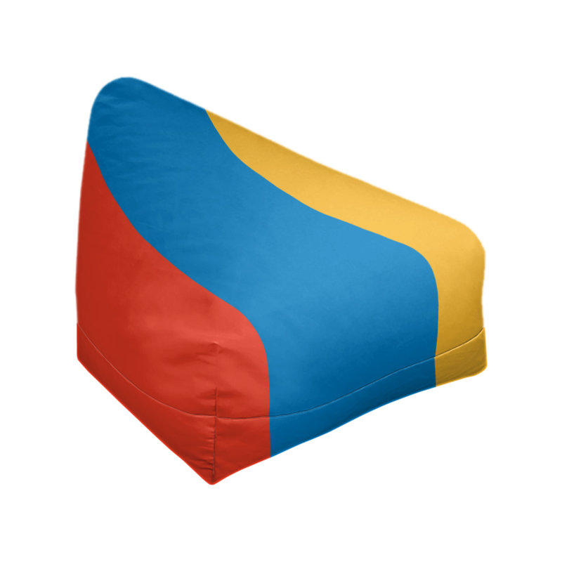 Fauteuil à billes Washington, Basketball / bleu basketball / jaune, 27 po x 27 po x 30 po
