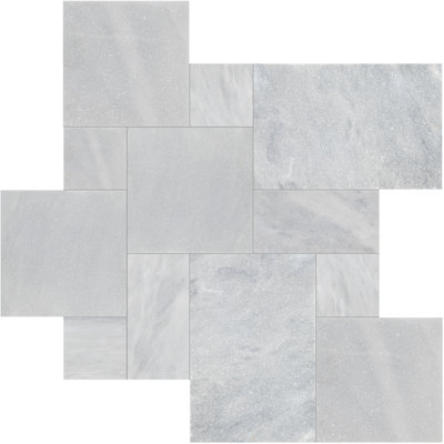 Celestine Sandblasted Marble Paver Pattern Kit (160 sq. ft./unit, 120 Pieces)