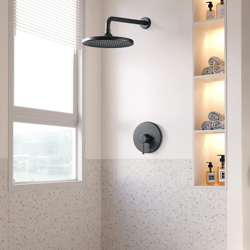 Ensemble de garniture de douche à fonction unique avec valve brute