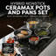 Batterie de cuisine en céramique antiadhésive en acier inoxydable 12 pièces Ceramax-125528052
