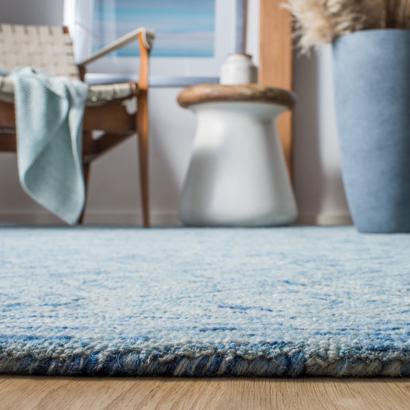 Treva Hand Tufted Wool Geometric Rug, Rectangle 4' x 6'