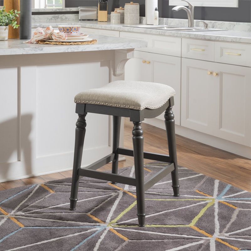 Grand et grand tabouret Kathryn, Gris