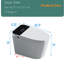 Toilette bidet contemporaine - Siège chauffant, fonctions automatiques, eau chaude, sec, télécommande, blanc avec capteur de pied noir intégré, chasse d'eau, eau et séchage