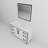 Dark Grey Bath Vanity 48 in. W x 22 in. D, White Quartz Top and 34 in. Mirror-1862693254