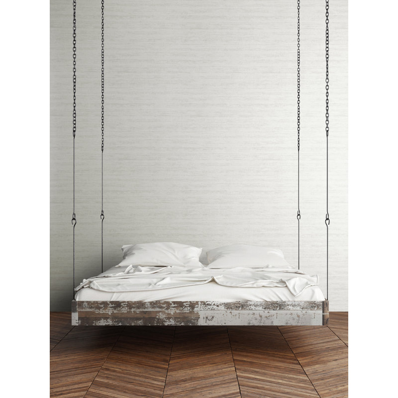 Urban Classics Collection Monti Horizontal Abstract Texture Wallpaper Roll, White