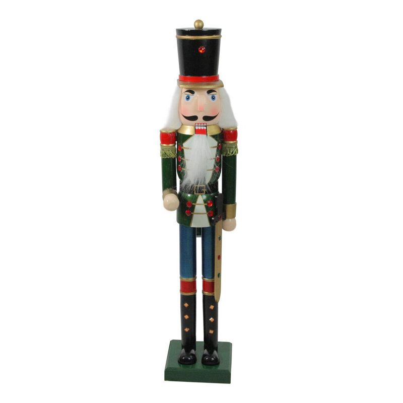 Soldat casse-noisette 36,75 "vert et noir avec épée