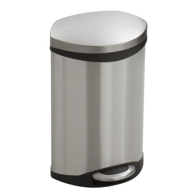 Ellipse Steel Step on Trash Can