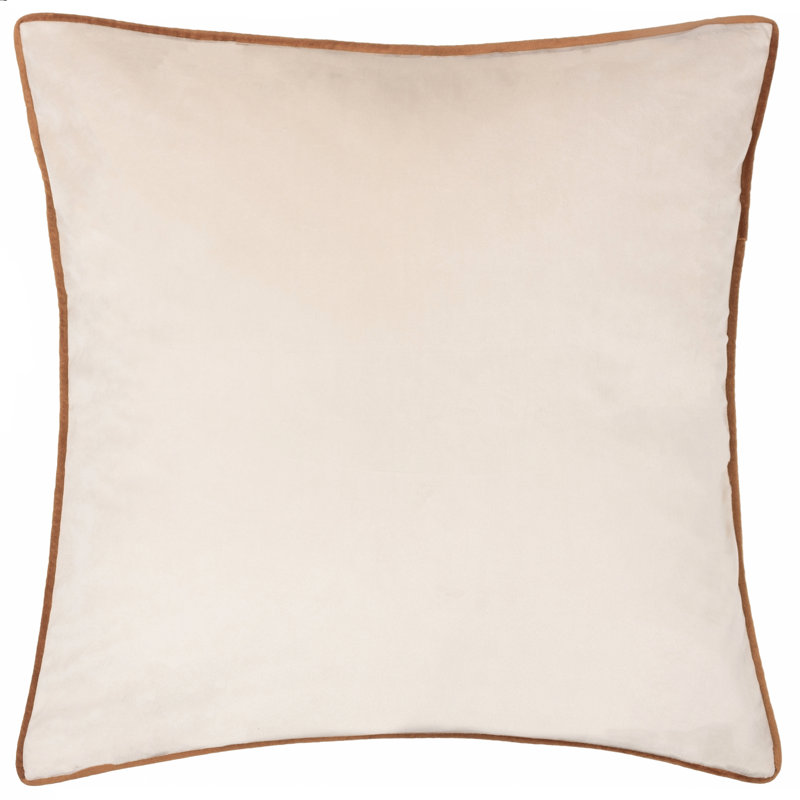 Meridian Square Cushion, Beige/Orange, Polyester, Square 45cm