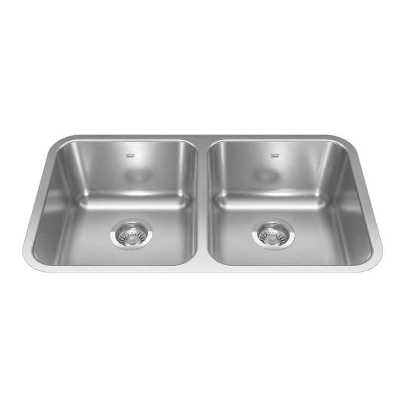 Évier de cuisine Reginox 30,88 L, Calibre 18, H 8,50 po x l 17,75 po x L 30,88 po