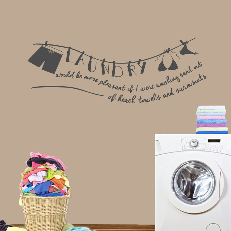 Adhésif décoratif Laundry Laundry Be More Pleasant, Gris foncé