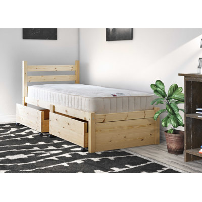 Abana Solid Wood Single Storage bed