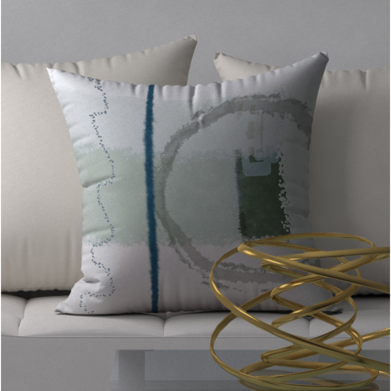 Abstract Throw Pillow, 24" H x 24" W
