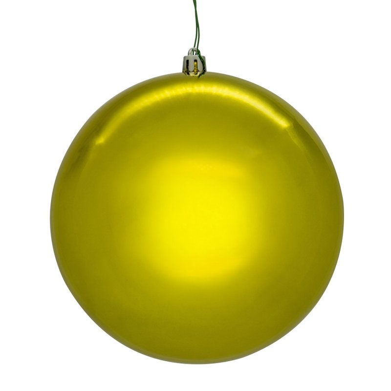 Lime brillante sans soudure, percée aux rayons UV. Comprend 4 décorations par boîte., H 6 po x l 6 po x P 6 po