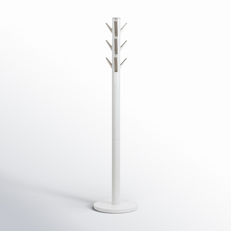 Flapper 9 - Hook Freestanding Coat Rack, White