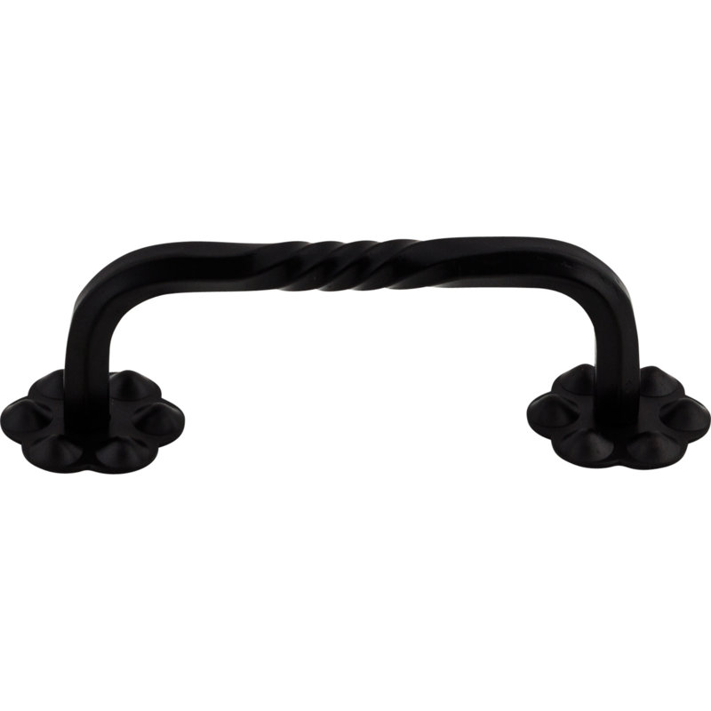 Thin Twist Bar Pull, 3 5/32" Center to Center, Patina Black