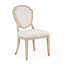 Chaises d'appoint contemporaines rembourrées en bois de chenille au fini chêne clair, parfaites pour les décors de cuisine et de salle à manger modernes