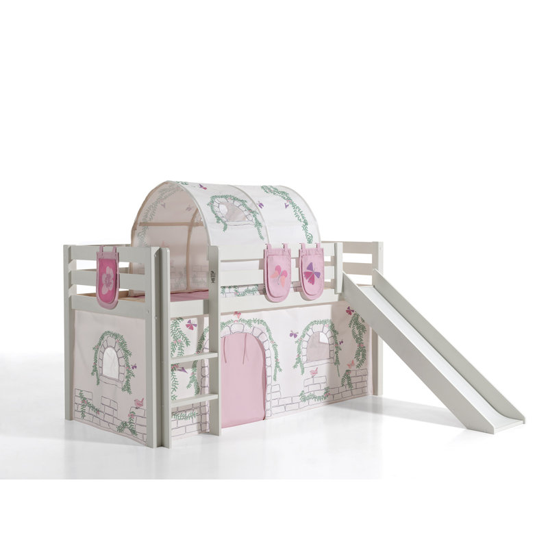Pino European Single (90 x 200cm) Mid Sleeper Loft Bed, Premium Plus, White