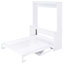 Grand lit blanc avec tablette, crée une étagère de rangement pour la chambre à coucher