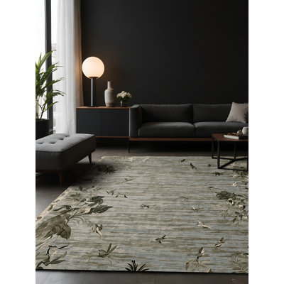 Tapis brun soyeux et moelleux