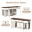 Meuble double pour cage de chien