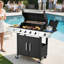 4-burner Propane Gas Grill With Side Burner