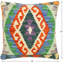 Housse et insert de coussin carré en laine tissé à la main