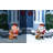 Pre Lit Fabric Santa Claus And Rudolph 2D Outdoor Holiday Lawn Ornament Christmas Yard Decoration With 70 Clear Lights And Stand