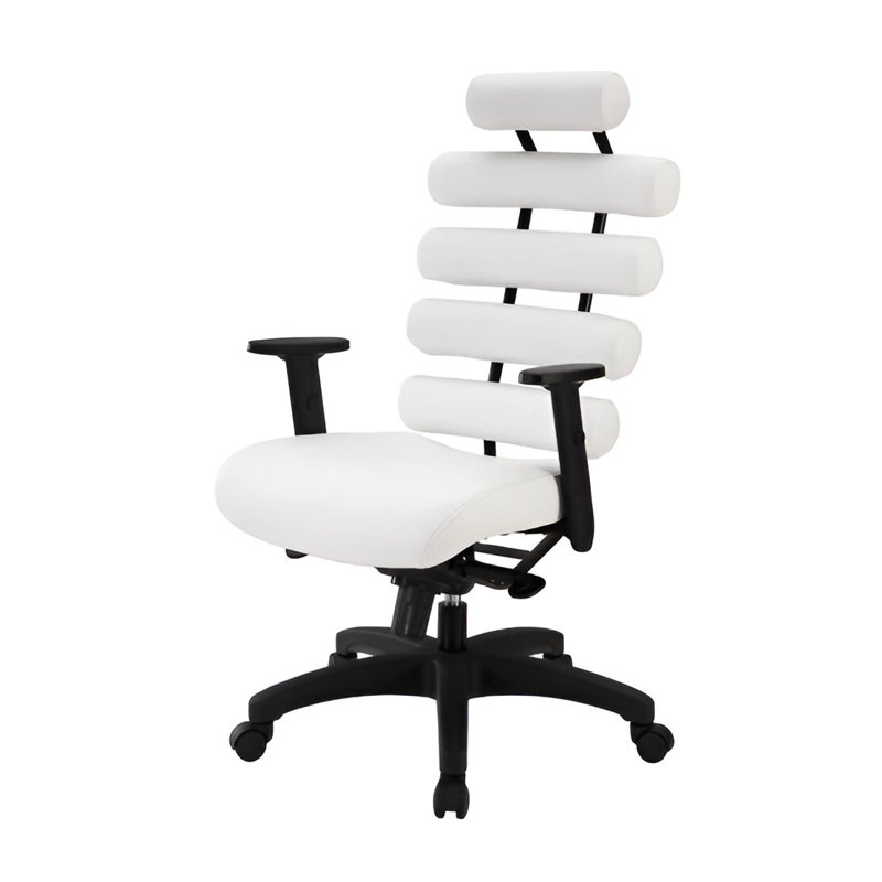Moon Office Chair With High Back, White