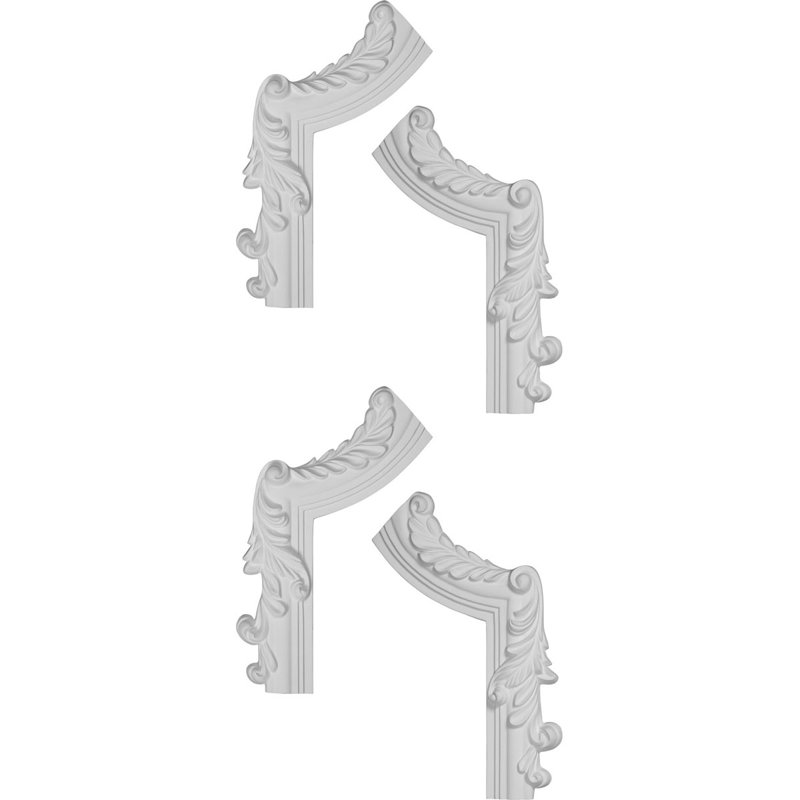 Panneau de moulure à panneau 7 po x l 7 po x H 11 po x P 3/4 po Hillsborough, 2 gauches et 2 droits